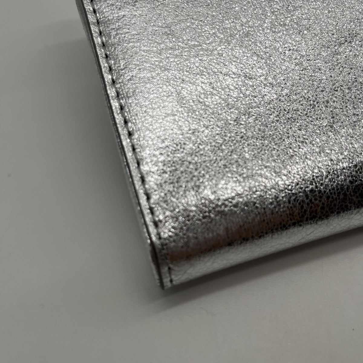 I.N.C. Silver Metallic Wyllah Clutch Bag