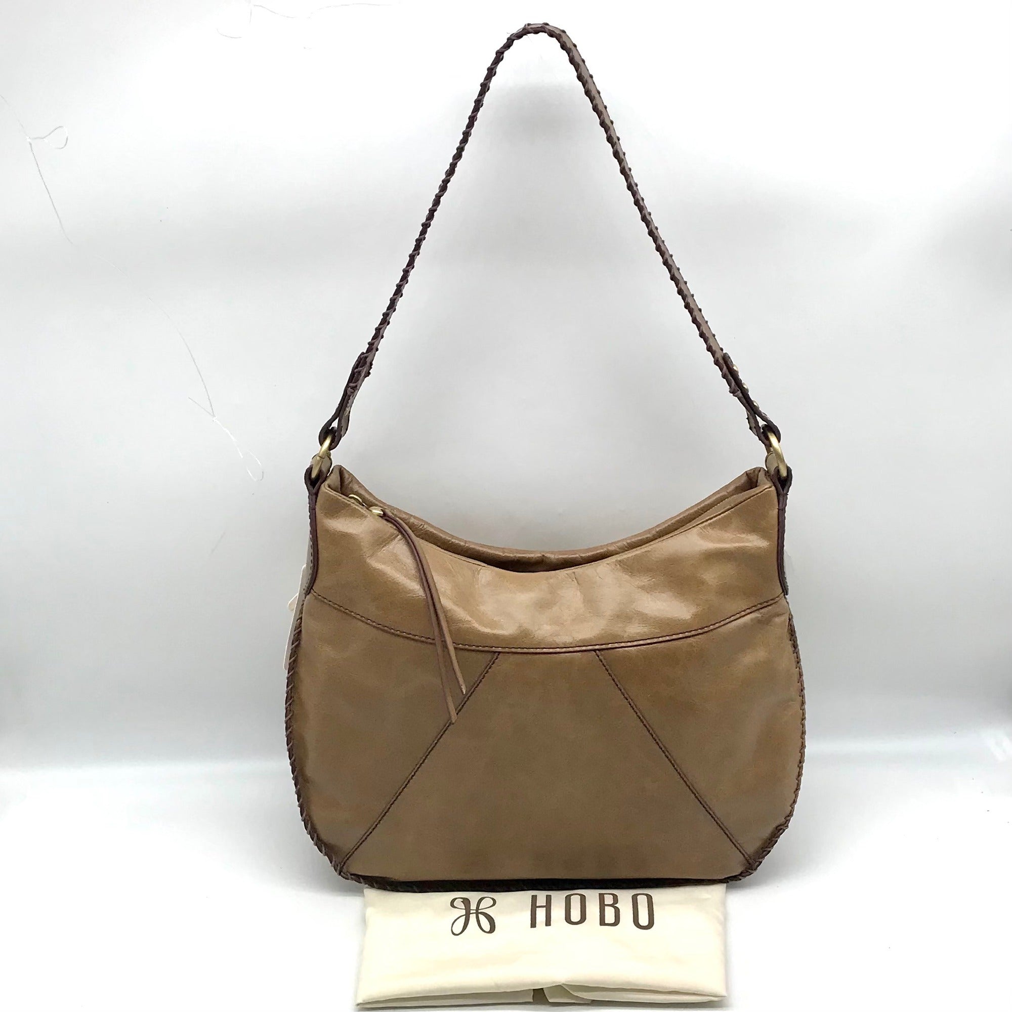 HOBO Mink Leather Dharma Whipstitch Shoulder Bag