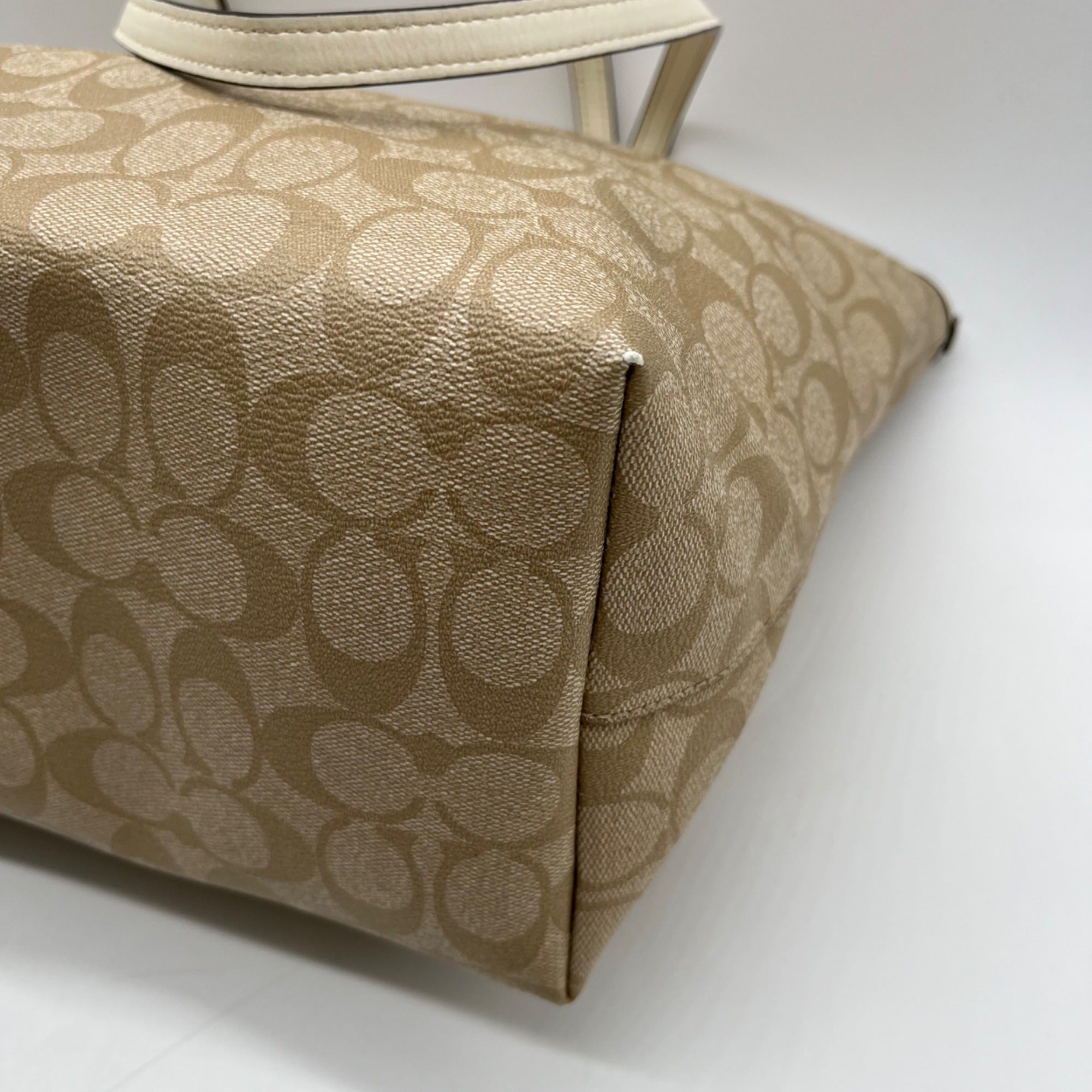 Coach Tan Signature Coated Canvas City Tote Bag-F58292