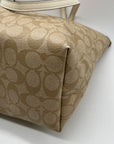 Coach Tan Signature Coated Canvas City Tote Bag-F58292