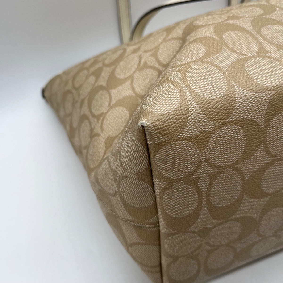 Coach Tan Signature Coated Canvas City Tote Bag-F58292
