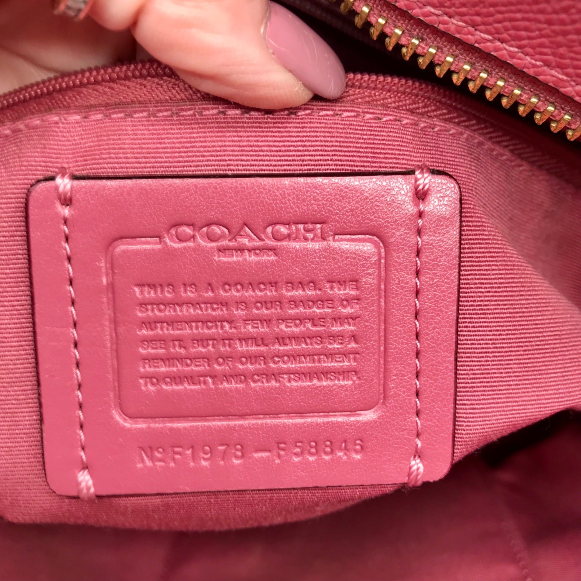 Coach Pink Crossgrain Leather City Zip Tote Bag F58846