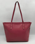 Coach Pink Crossgrain Leather City Zip Tote Bag F58846