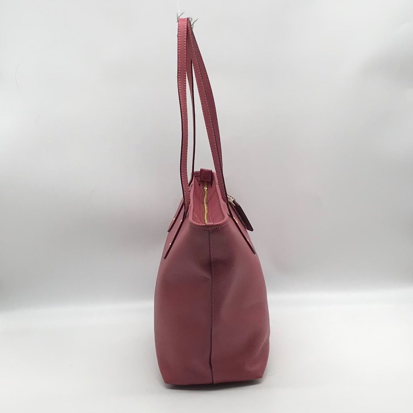 Coach Pink Crossgrain Leather City Zip Tote Bag F58846
