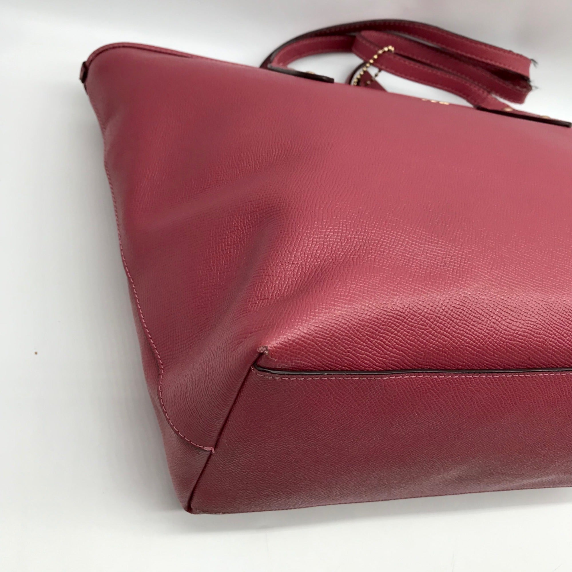 Coach Pink Crossgrain Leather City Zip Tote Bag F58846
