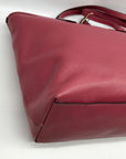 Coach Pink Crossgrain Leather City Zip Tote Bag F58846