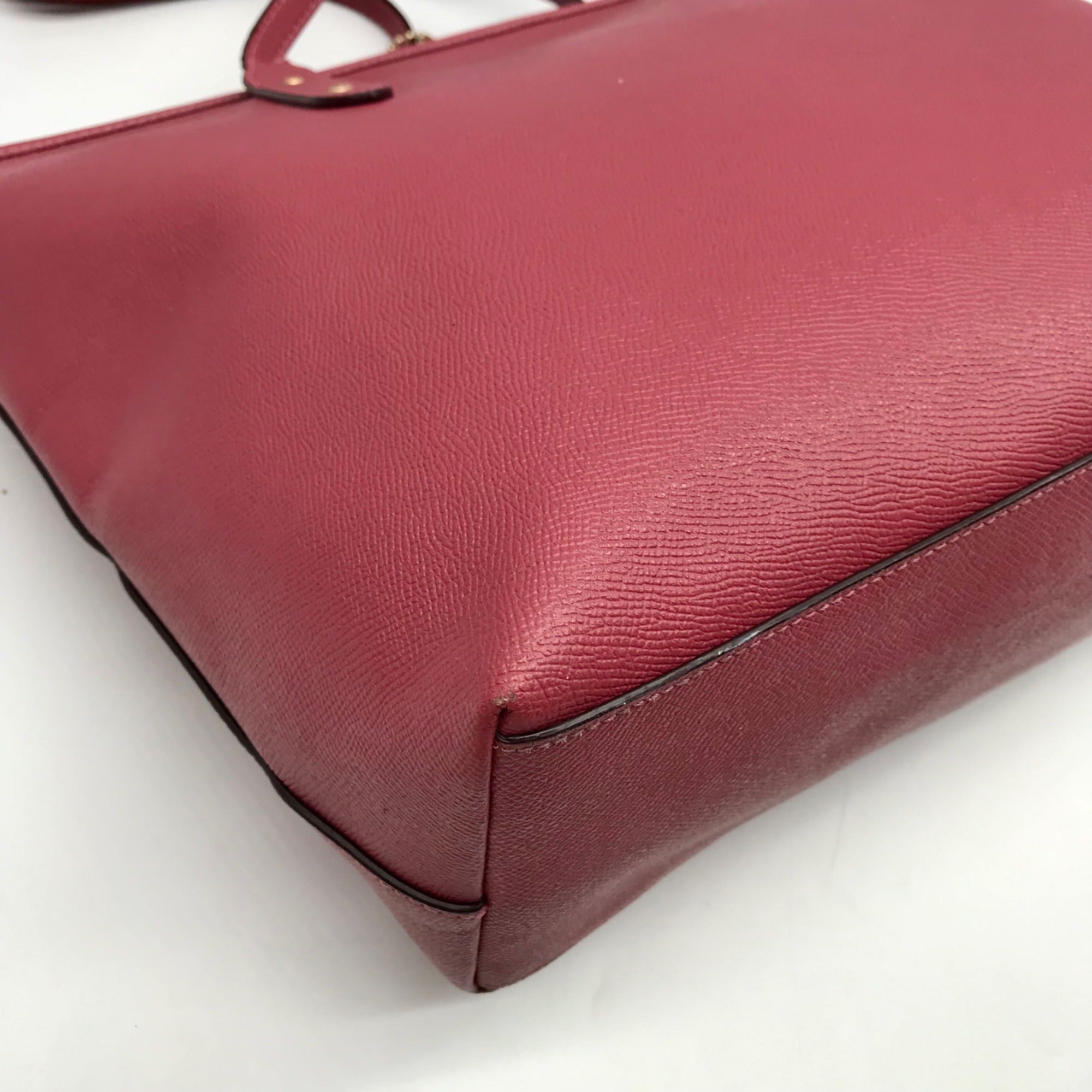 Coach Pink Crossgrain Leather City Zip Tote Bag F58846