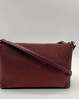 Kate Spade Burgundy Glitter Leather Crossbody Bag