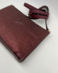 Kate Spade Burgundy Glitter Leather Crossbody Bag