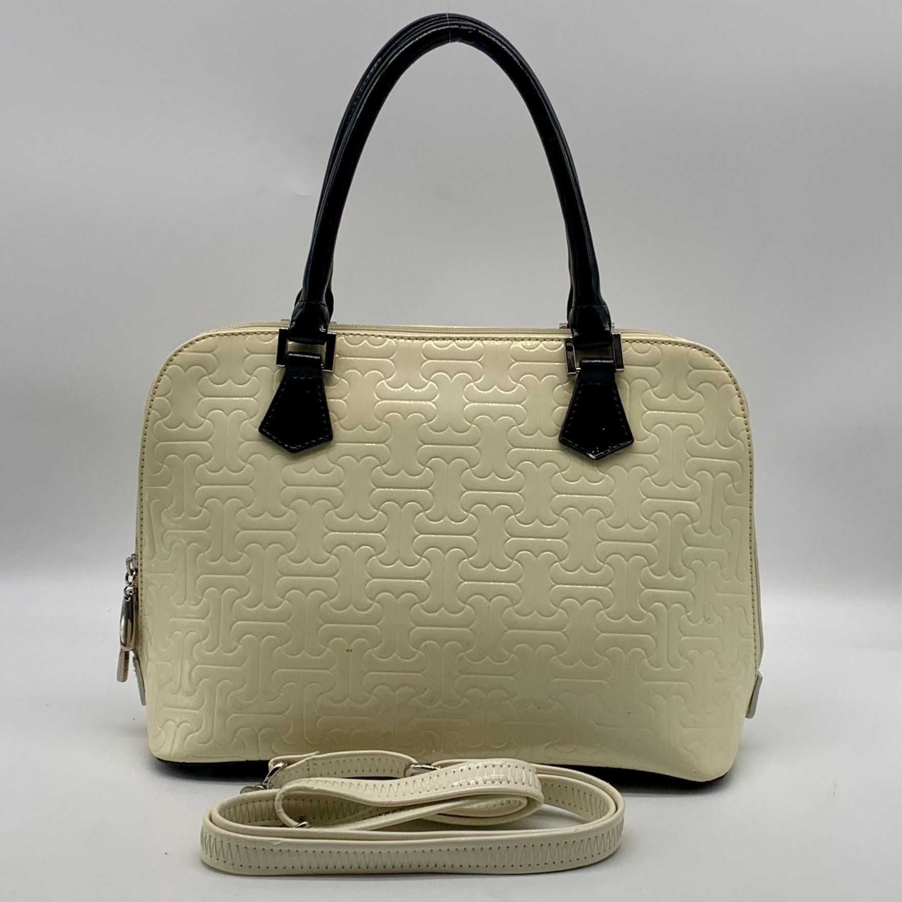 Bravo of Beverly Hills Limited Edition Ivory Painted Leather Satchel