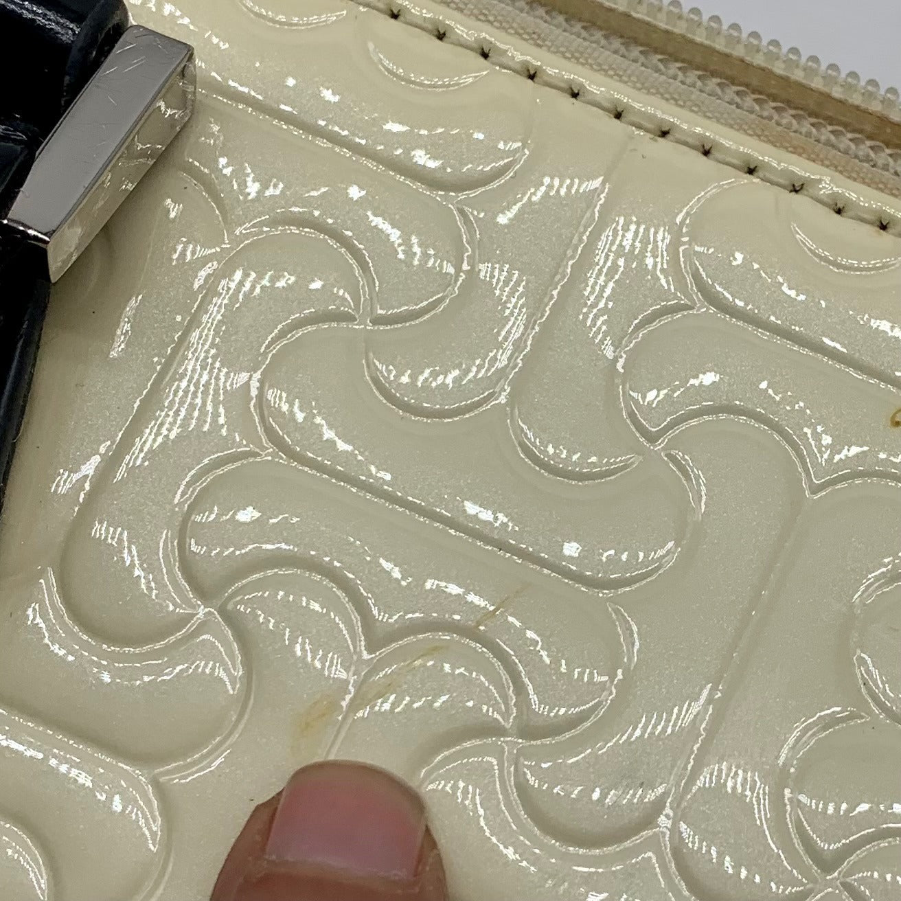 Bravo of Beverly Hills Limited Edition Ivory Painted Leather Satchel
