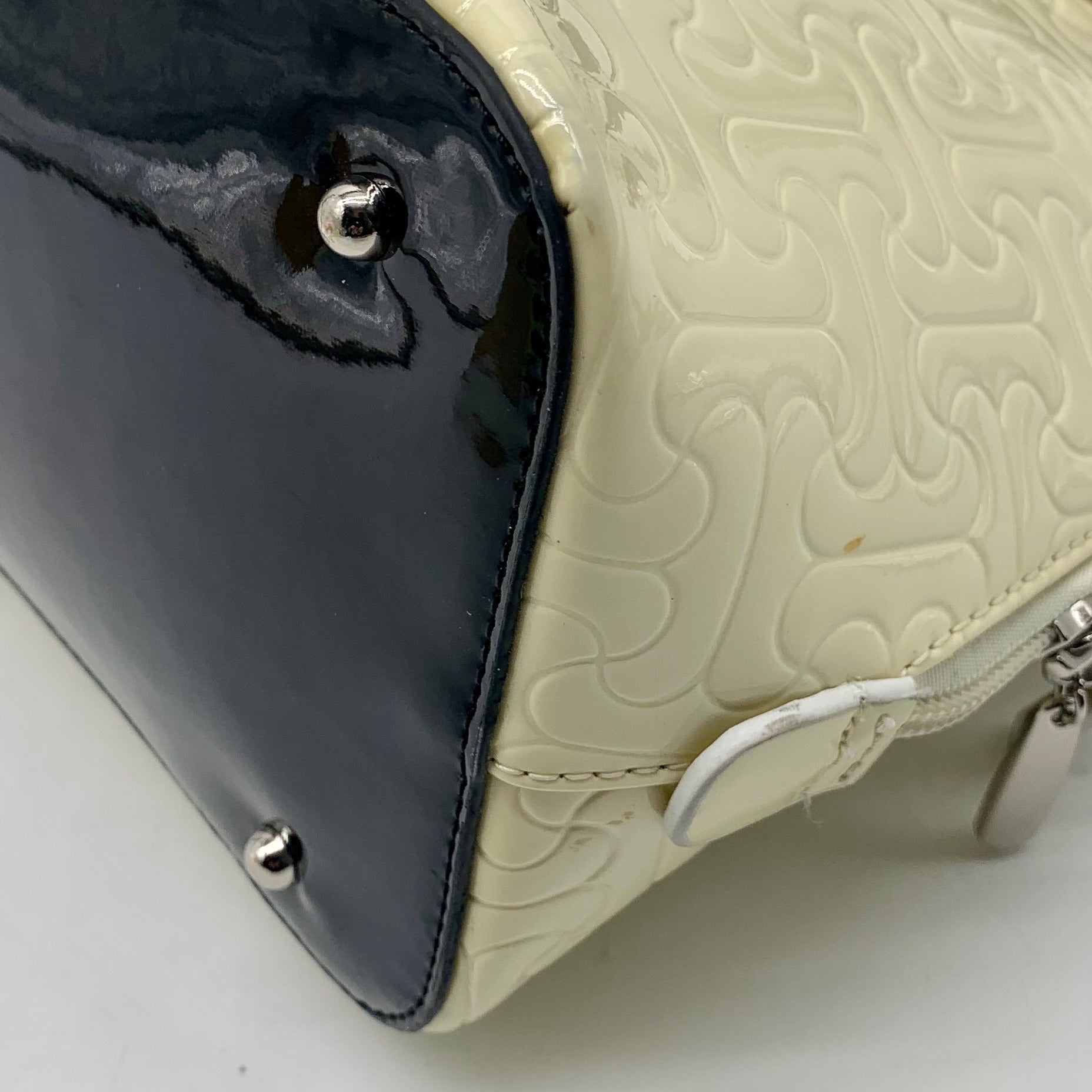 Bravo of Beverly Hills Limited Edition Ivory Painted Leather Satchel