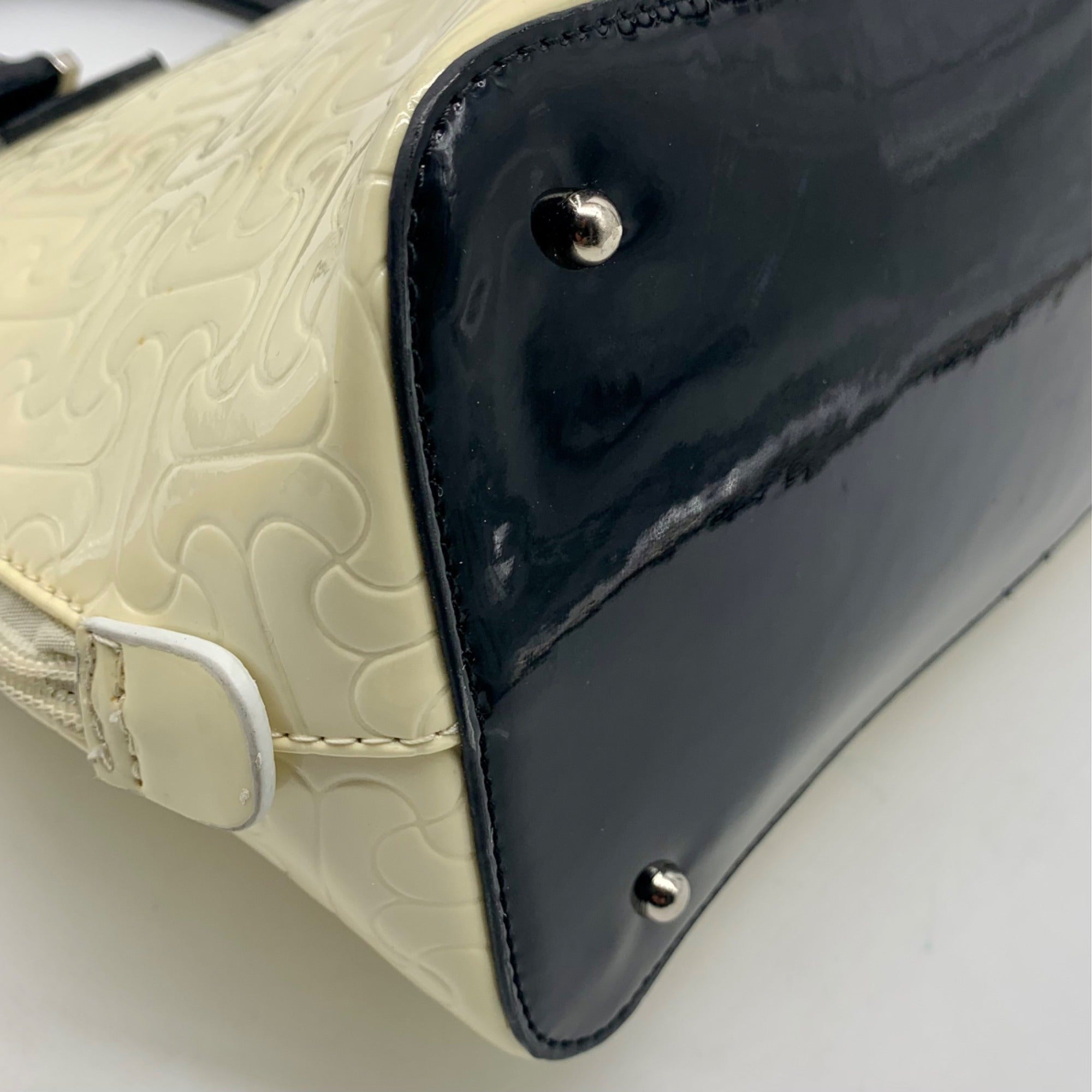 Bravo of Beverly Hills Limited Edition Ivory Painted Leather Satchel