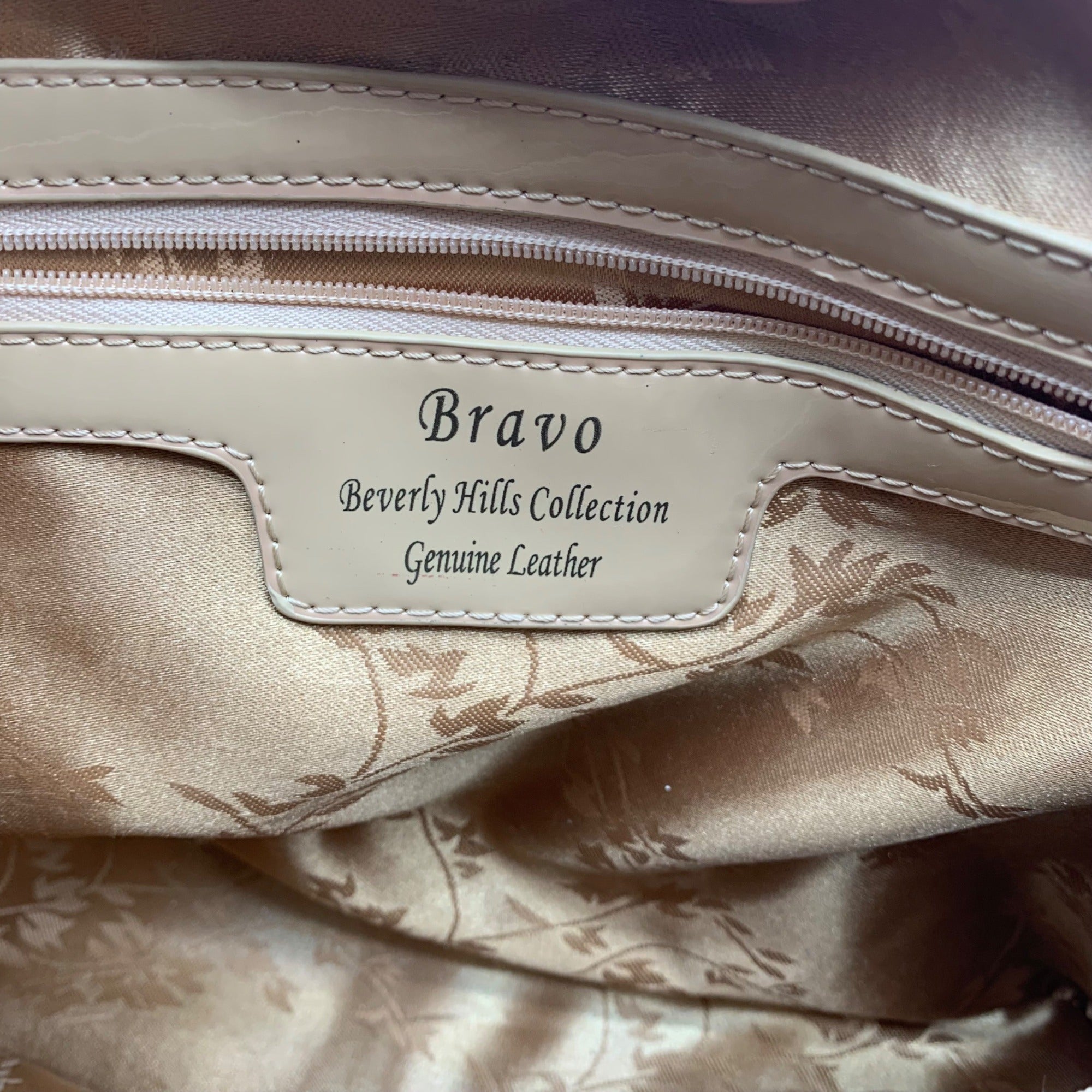 Bravo of Beverly Hills Limited Edition Ivory Painted Leather Satchel