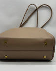 MMS Brands Beige Sculptural-Buckle Shoulder Bag and Mini Bag