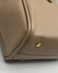 MMS Brands Beige Sculptural-Buckle Shoulder Bag and Mini Bag