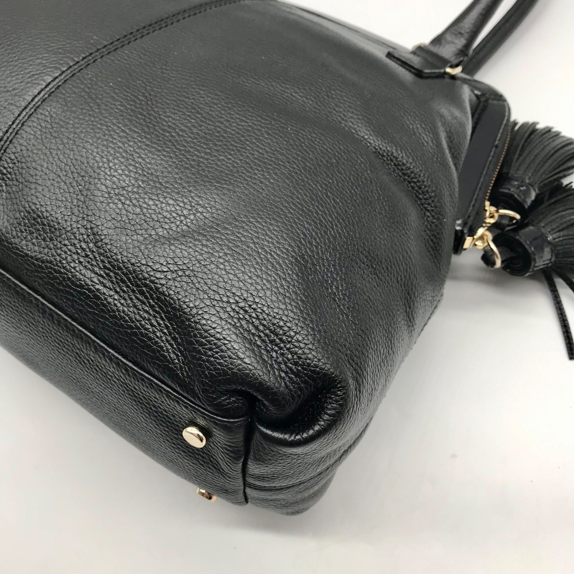 Kate Spade Black Pebbled Leather Ashlyn Belltown Shoulder Bag
