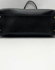 Coach Black Crossgrain Leather Carryall Shoulder Bag