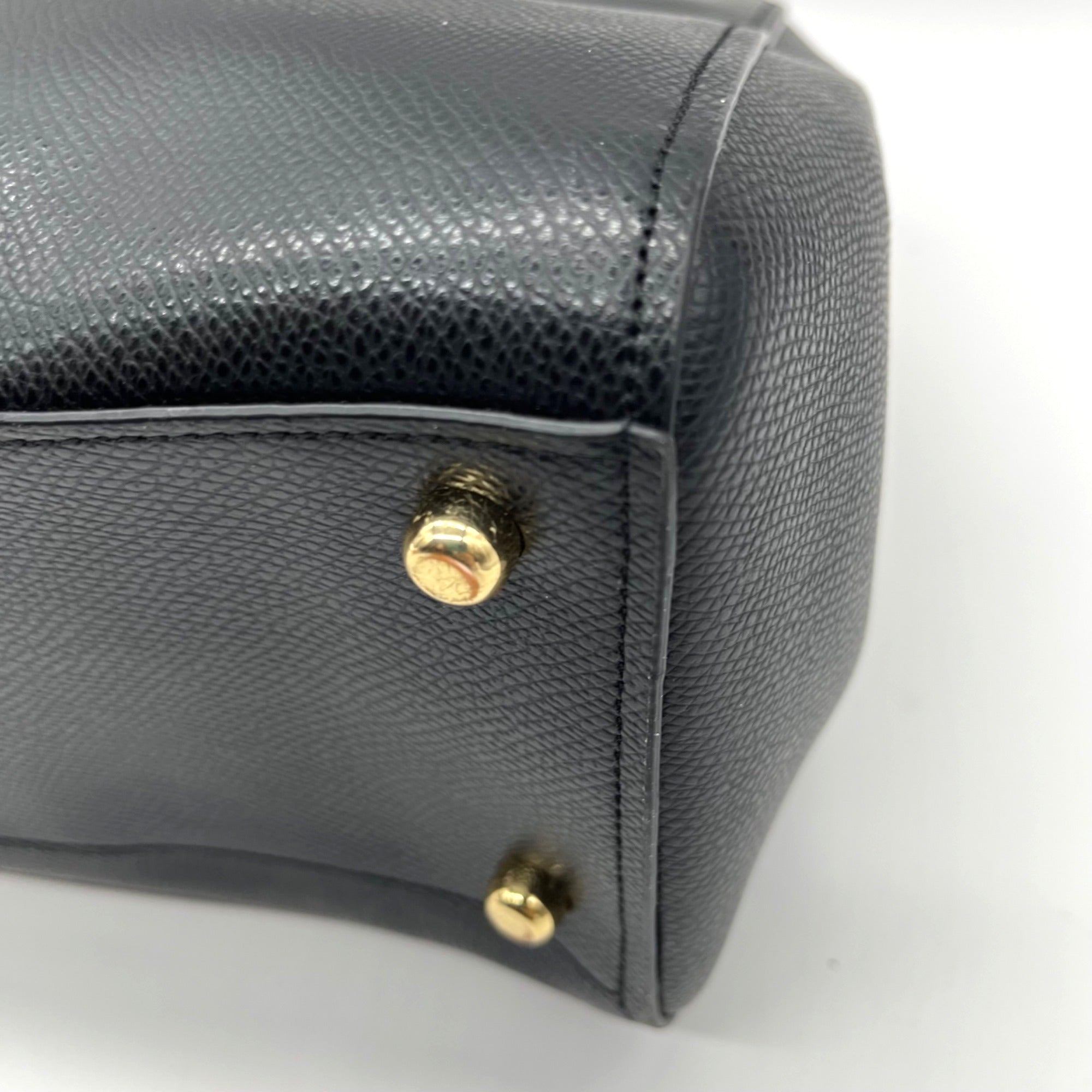 Coach Black Crossgrain Leather Carryall Shoulder Bag