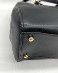 Coach Black Crossgrain Leather Carryall Shoulder Bag