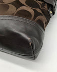 Coach Brown Canvas Signature Chain Convertible Shoulder Bag F18862