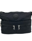 Kipling Black Noir Nylon Multipocket Angie Shoulder Bag