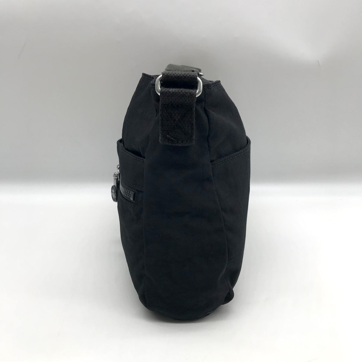 Kipling Black Noir Nylon Multipocket Angie Shoulder Bag