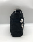Kipling Black Noir Nylon Multipocket Angie Shoulder Bag