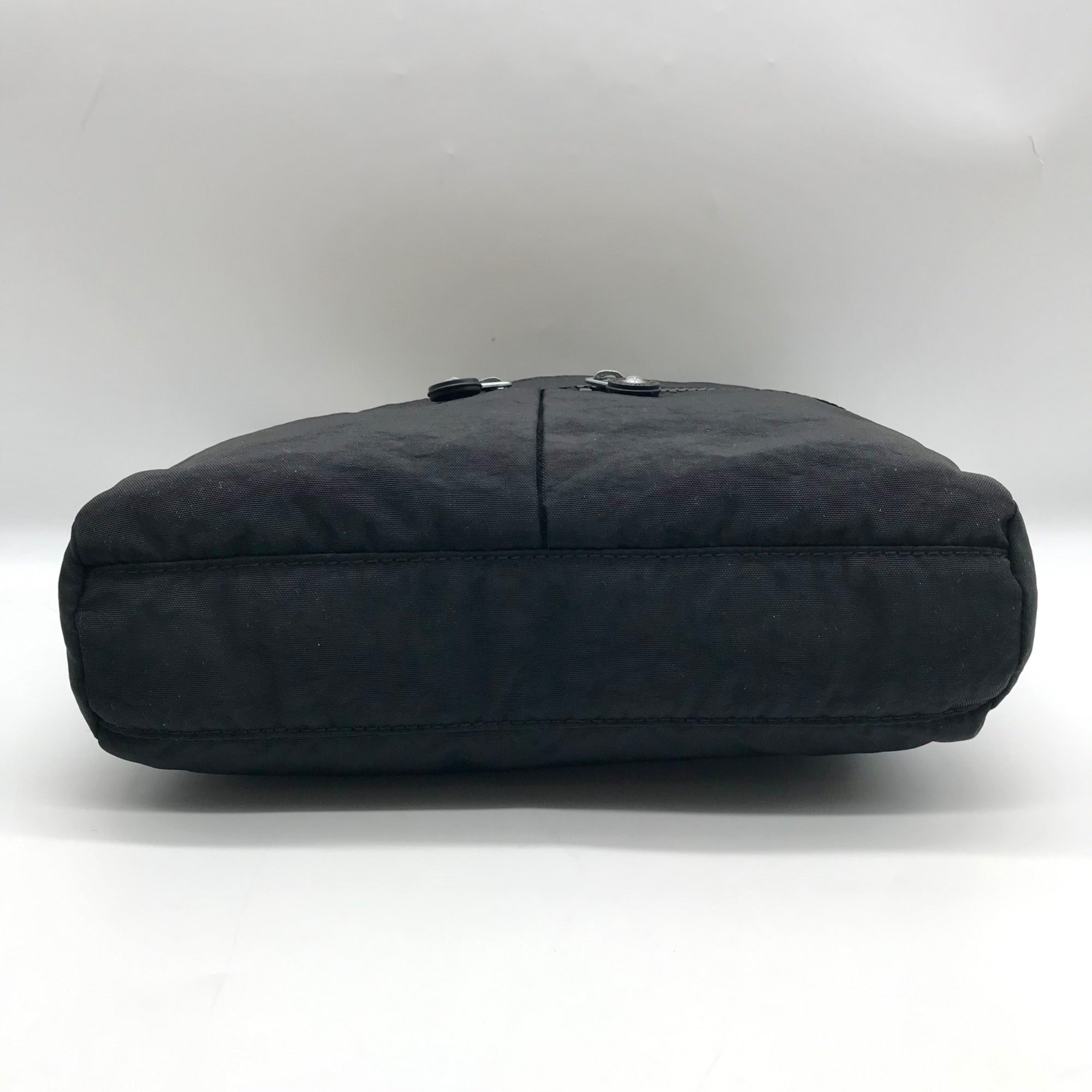 Kipling Black Noir Nylon Multipocket Angie Shoulder Bag