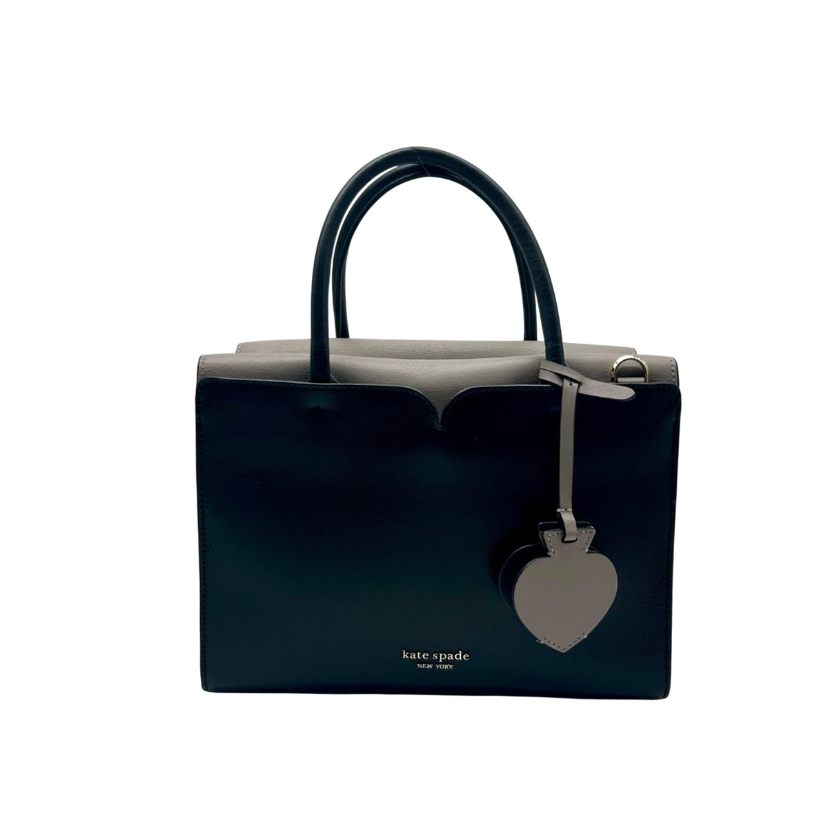 Kate Spade Spencer Black and Gray Leather Shoulder Bag