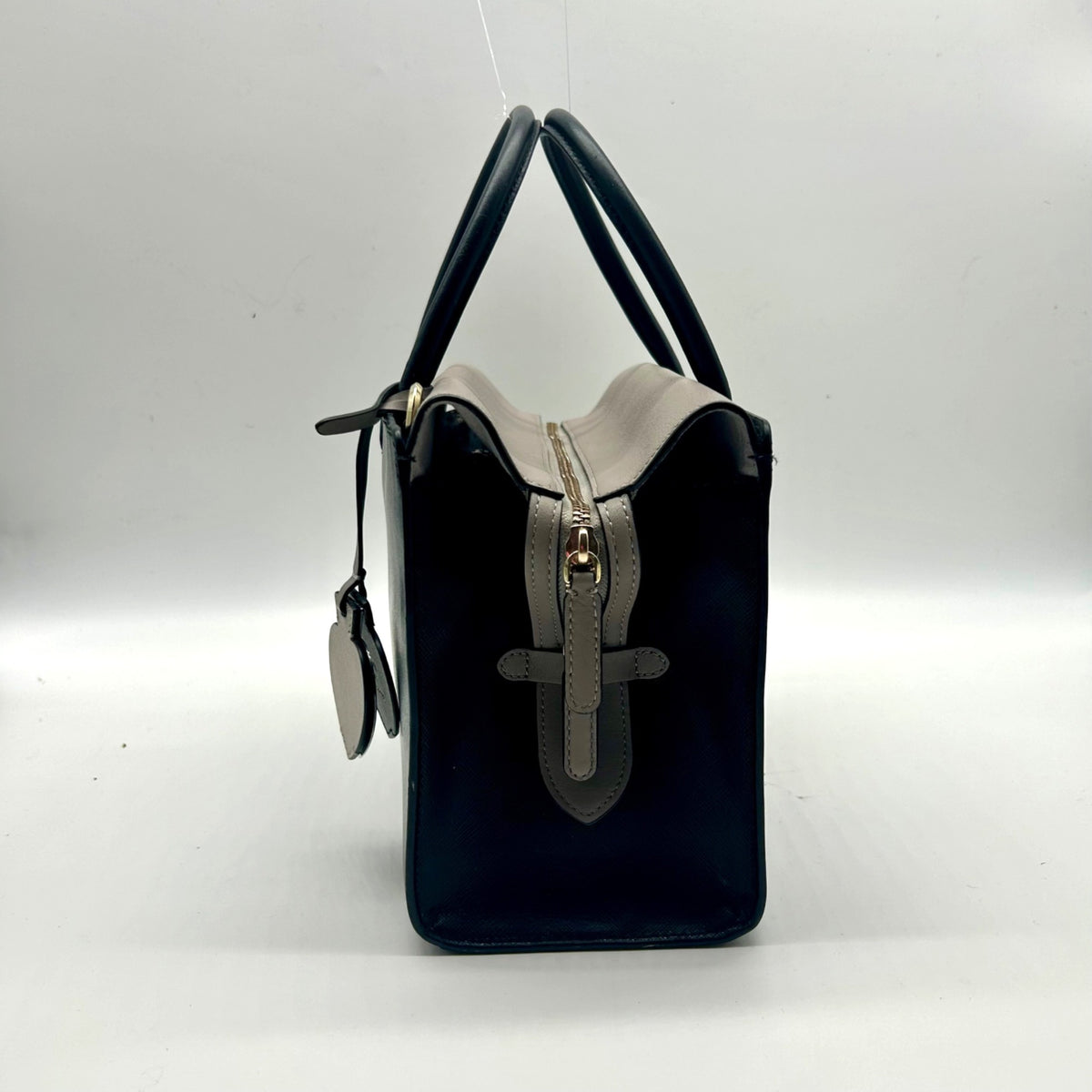 Kate Spade Spencer Black and Gray Leather Shoulder Bag
