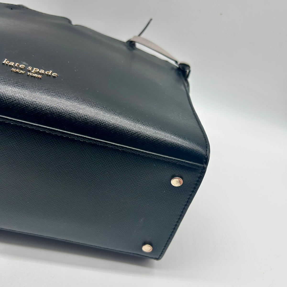 Kate Spade Spencer Black and Gray Leather Shoulder Bag