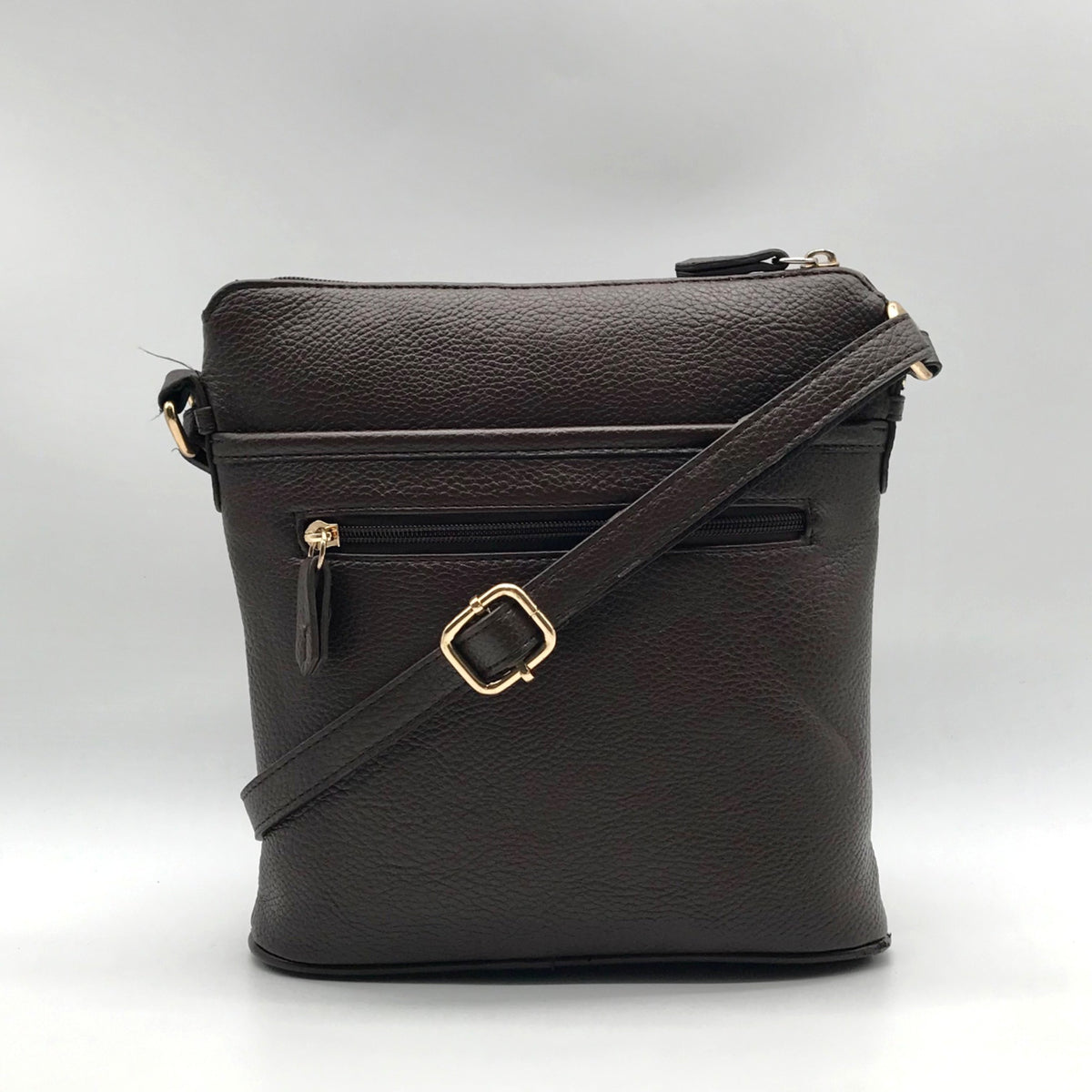 Giani Bernini Brown Pebbled Faux Leather Crossbody Bag