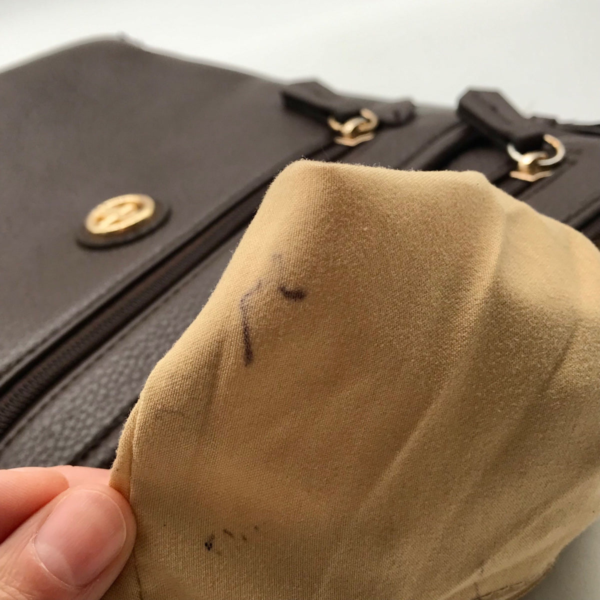 Giani Bernini Brown Pebbled Faux Leather Crossbody Bag