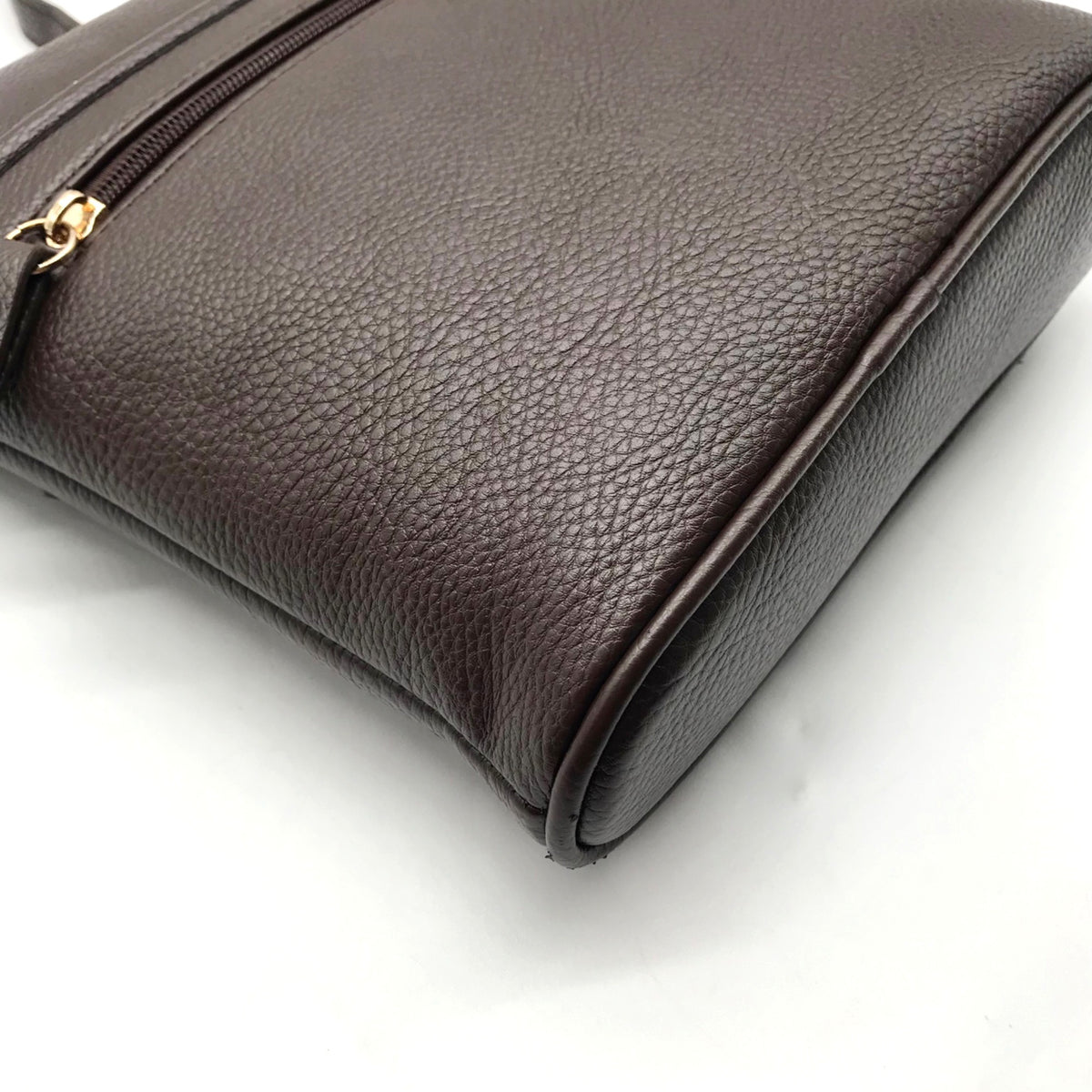 Giani Bernini Brown Pebbled Faux Leather Crossbody Bag