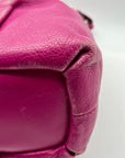 Coach Fuchsia Pebbled Leather Shoulder Bag