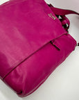 Coach Fuchsia Pebbled Leather Shoulder Bag