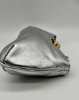 Arezzo Luna Silver Small Leather Baguette