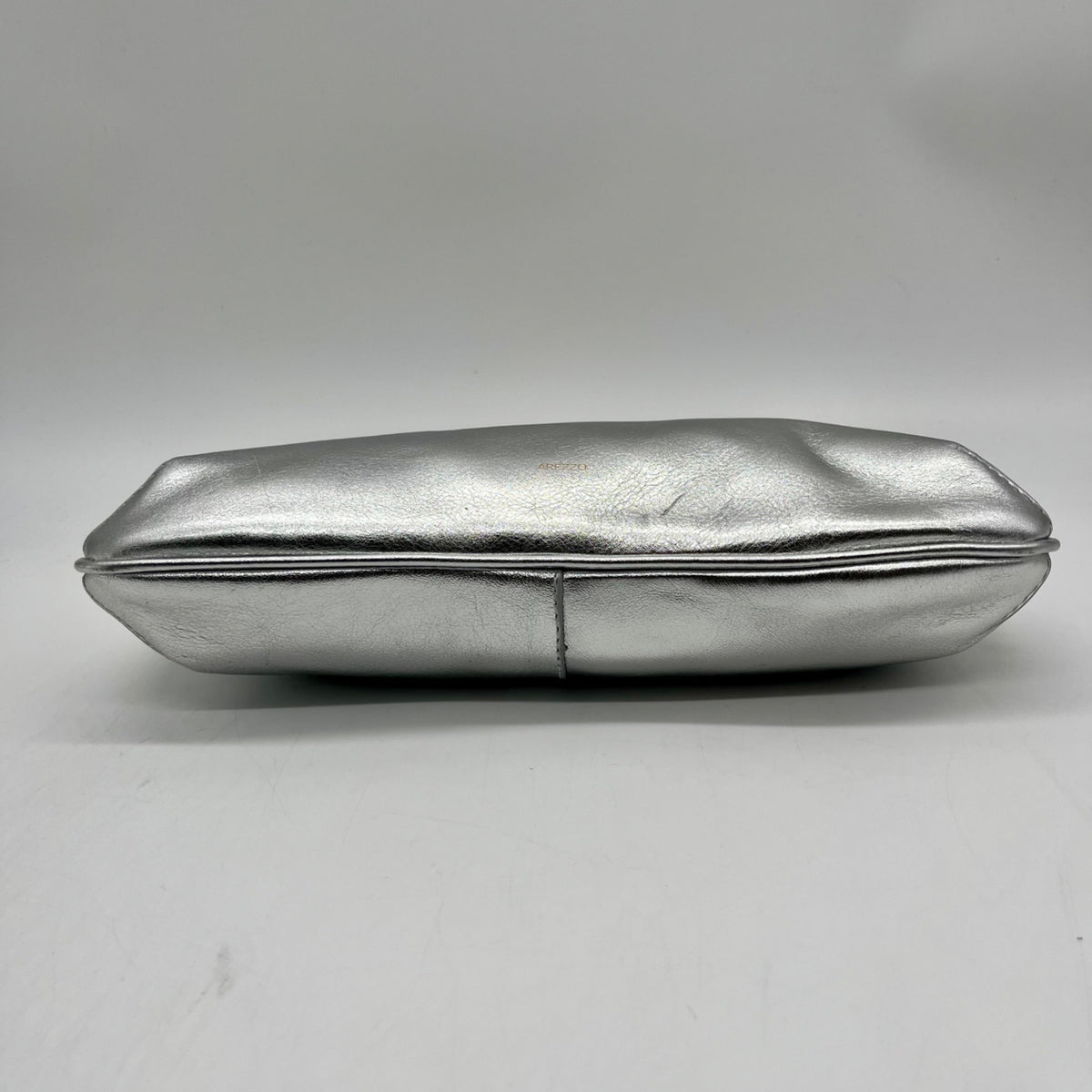 Arezzo Luna Silver Small Leather Baguette