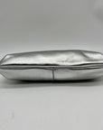 Arezzo Luna Silver Small Leather Baguette