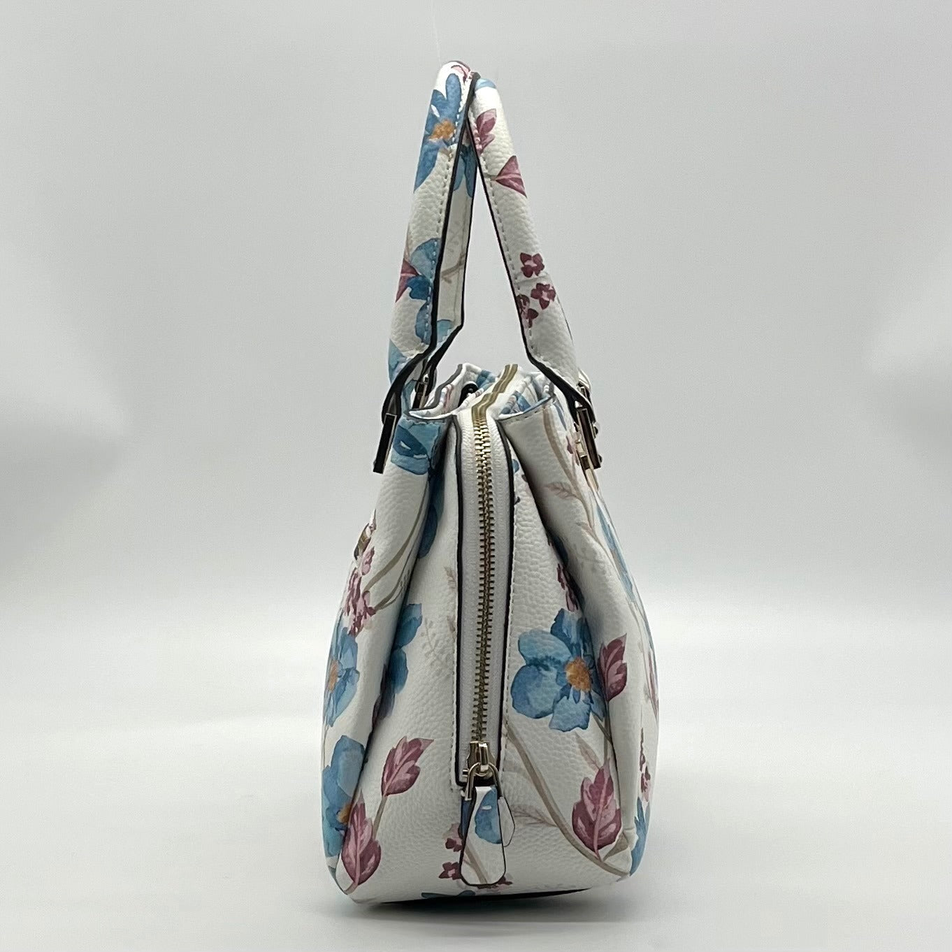 Guess White Floral Micaela Girlfriend Convertible Satchel With Wallet