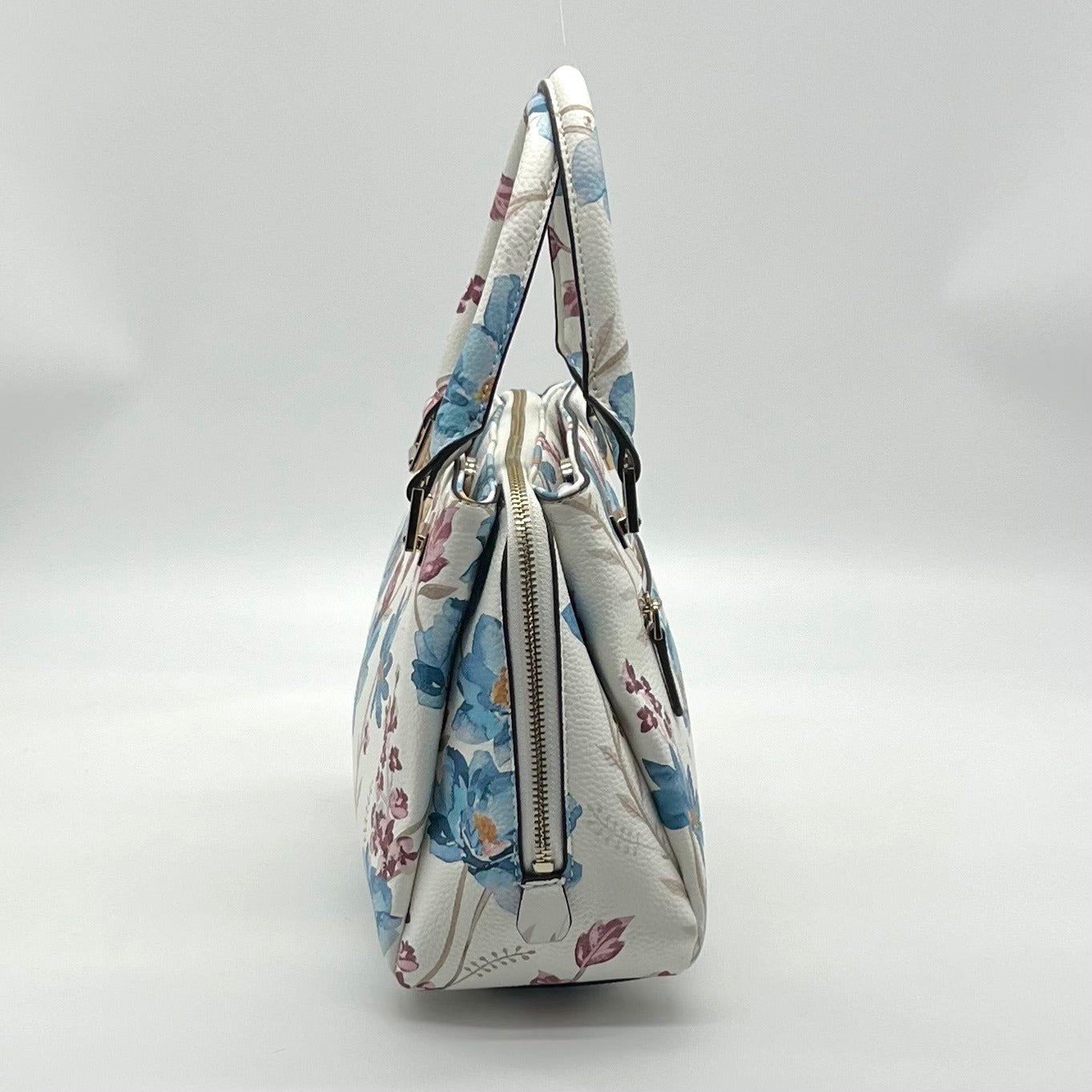 Guess White Floral Micaela Girlfriend Convertible Satchel With Wallet
