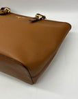 Michael Kors Brown Saffiano Leather Jet Set Tote