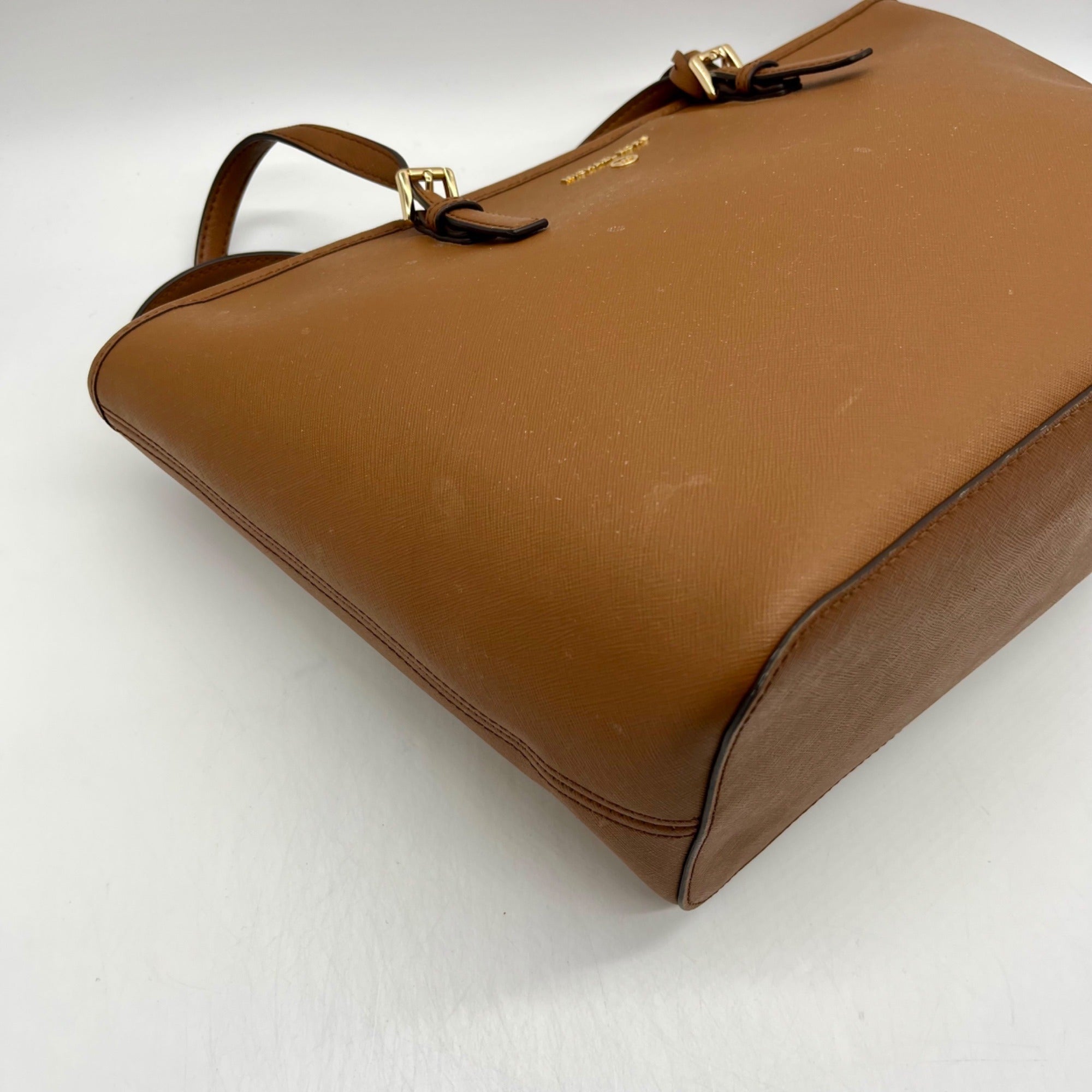 Michael Kors Brown Saffiano Leather Jet Set Tote