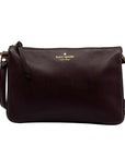 Kate Spade Plum Pebbled Leather Jackson Triple Gusset Crossbody