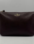 Kate Spade Plum Pebbled Leather Jackson Triple Gusset Crossbody