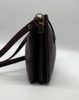 Kate Spade Plum Pebbled Leather Jackson Triple Gusset Crossbody