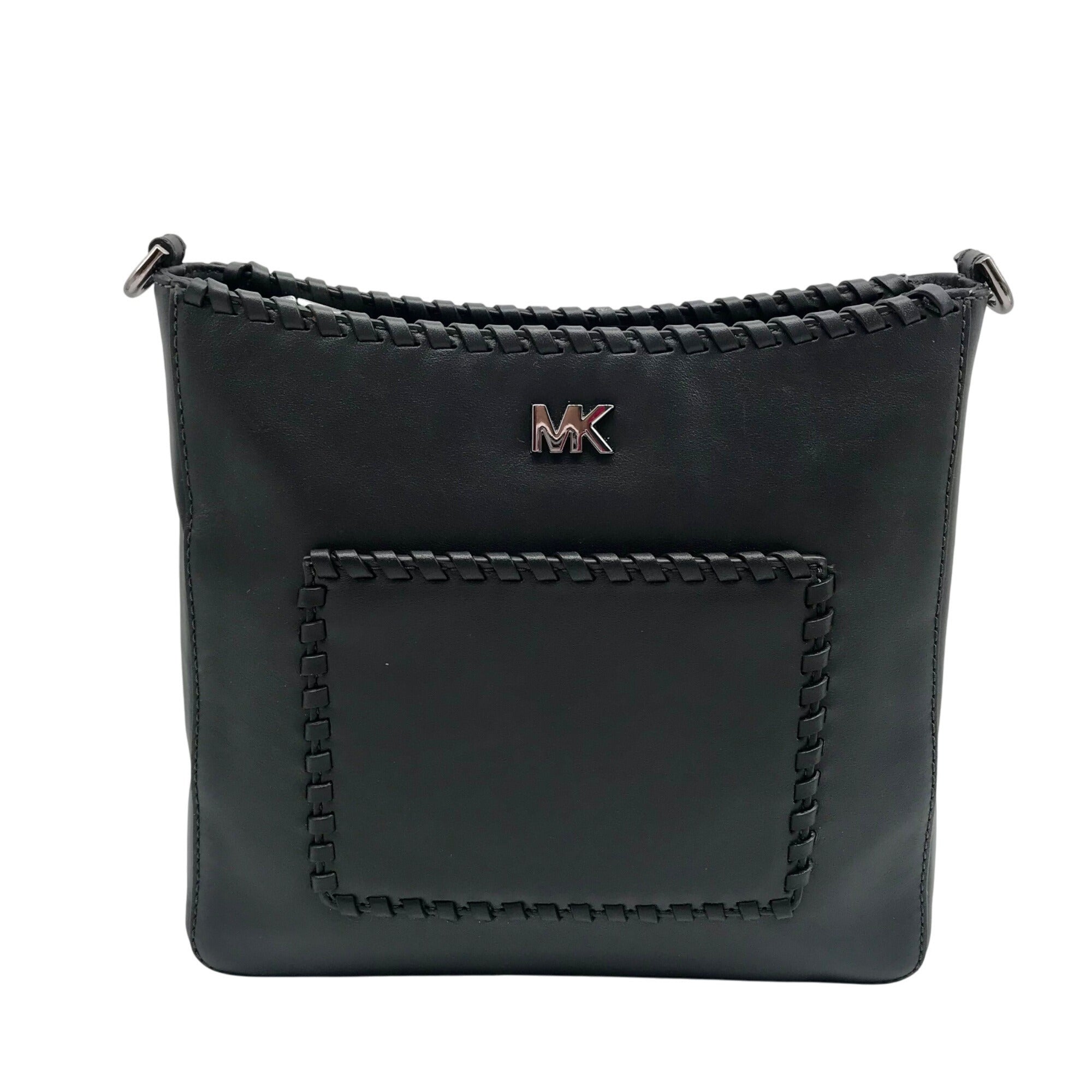 Michael Kors Dark Gray Leather Gloria Crossbody
