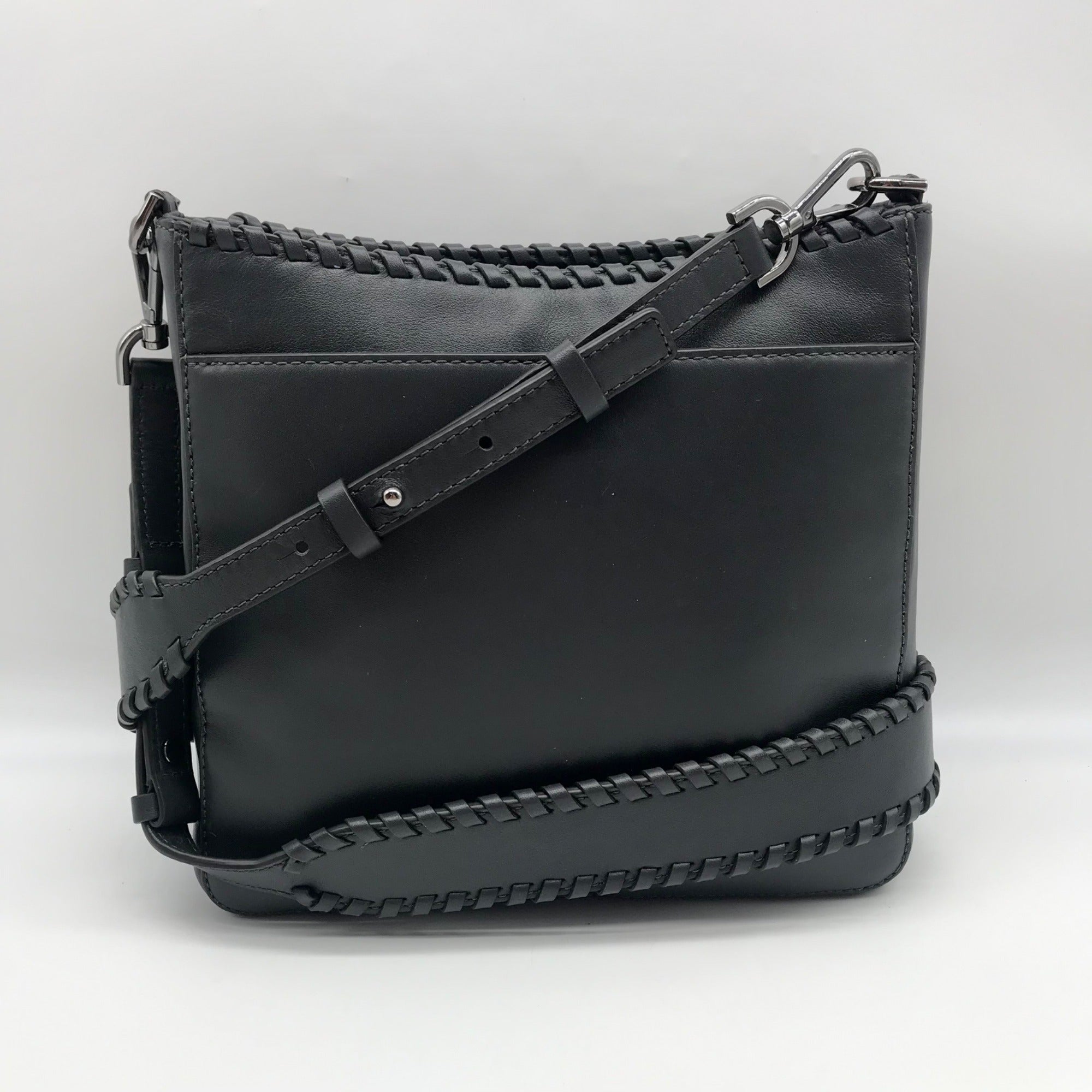 Michael Kors Dark Gray Leather Gloria Crossbody