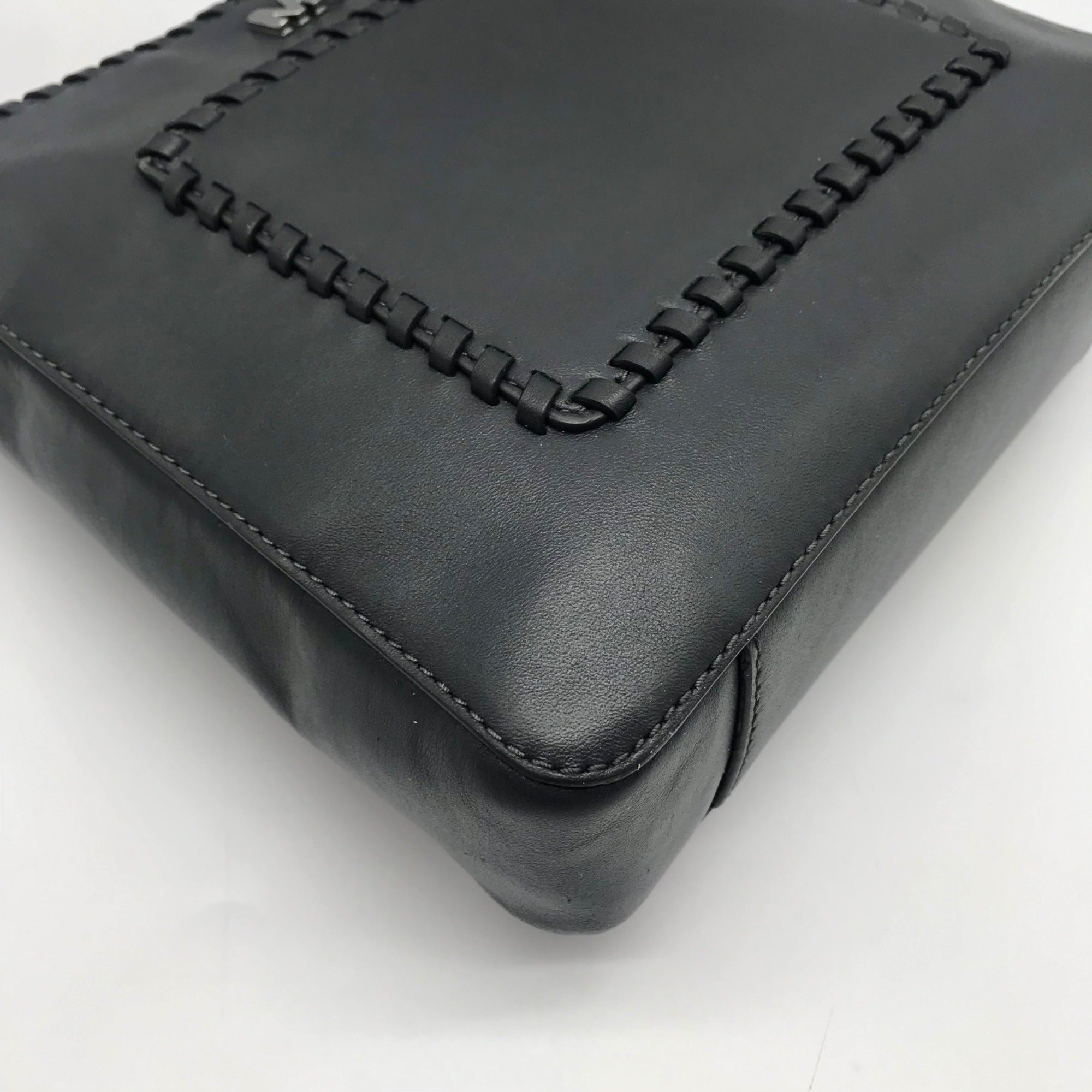 Michael Kors Dark Gray Leather Gloria Crossbody